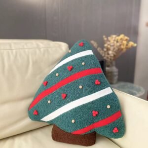 Santa Claus Lane Xmas Decorative Pillow Christmas Tree Pillow