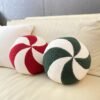 Christmas Decor Gift Lollipop Pattern Throw Pillow Peppermint Candy Pillow