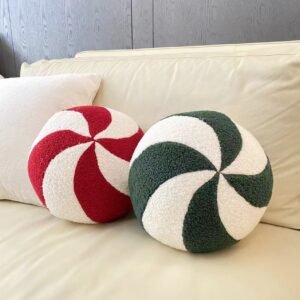 Christmas Decor Gift Lollipop Pattern Throw Pillow Peppermint Candy Pillow