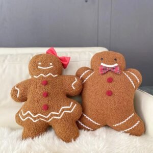 Chirstmas Decor Gift Happy Xmas Cute Custion Gingerbread Pillow