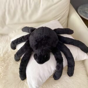 Happy Halloween Faux Fur Fluffy Tarantula Shaped Cushion Pillow Spider Pillow